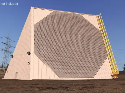 UEWR Early Missile Warning Radar 3D model