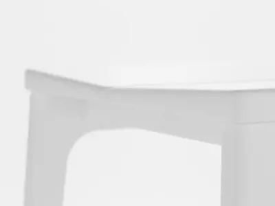 Handmade modern small wooden stool Free low-poly 3D model
