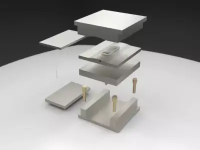 Injection Mold for a Plastic Component Free 3D model