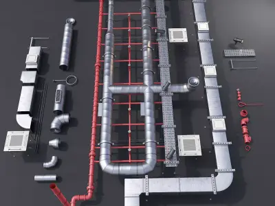 Pipe Ceiling 3D model