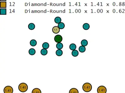 Gold Ghost Pendant with Diamond Eyes 3D print model