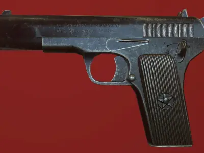 Chinese Type-54 Pistol Low-poly 3D model