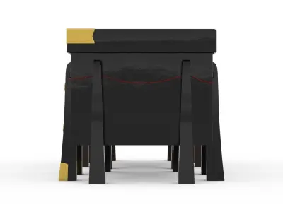 Medieval Samurai Armor Chest Low-poly 3D model