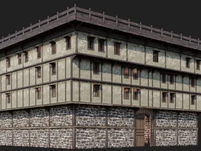 Medieval Castle 01 - 4K Textures Game Ready Low-poly 3D model