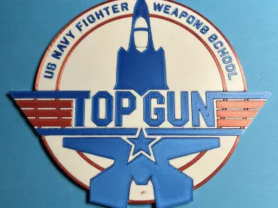 Top Gun F-35 Patch Coaster 3D print model