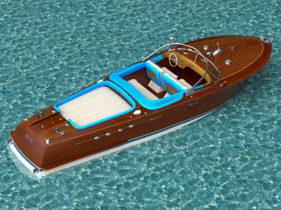 Riva Aquarama Low-poly 3D model