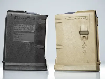 Magpul Pmag 10 Low-poly 3D model