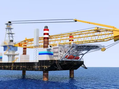 Offshore Industry Vessels 3D model