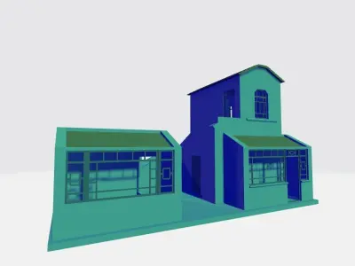 An Oriental shops quarters for 3d Art 3D model