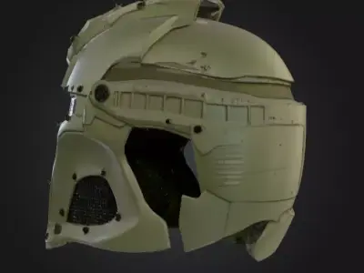 Tactical Combat Helmet Low-poly 3D model