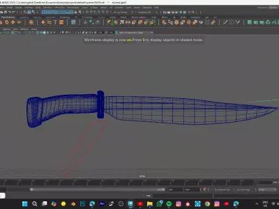 KNIFE MODEL Low-poly 3D model purchase