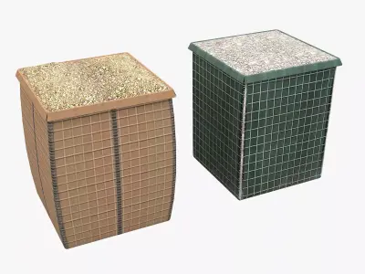Hesco Barrier 3d Model 3D model