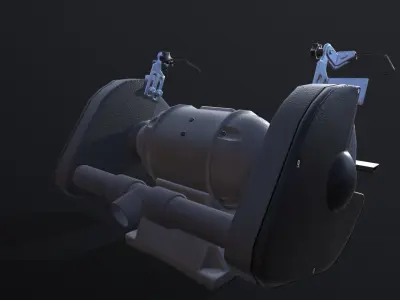 Grinding Machine PBR low-poly  Low-poly 3D model