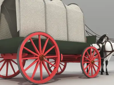 Covered Wagon  3D model