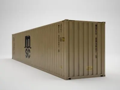 Cargo Container - MSC - Contenedor de carga 3D model