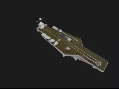 Ultra Realistic Aircraft Carrier 3D Model 3D model