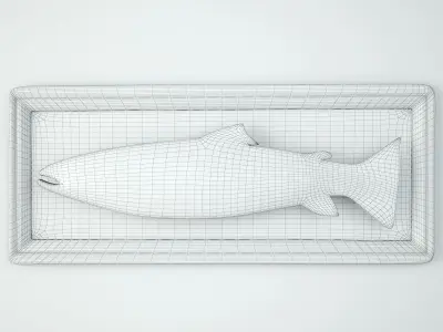 Antique Carved Fish Model from Lochaber Scotland 3D model