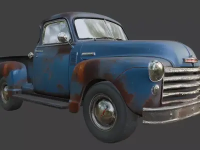 Vintage Rusty Pickup Truck 3D Model 3D model 30