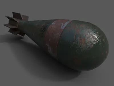 Mortar Projectile 60mm M69 3D model get