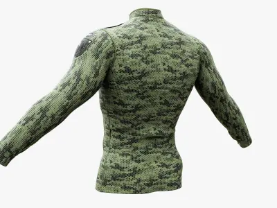 Military Shirt Low-poly 3D model