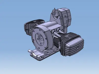 Engine motorcycle Dnepr MT-11 3D model