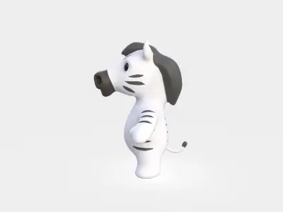 Little animal baby - Zebra cute - Character031 Low-poly 3D model