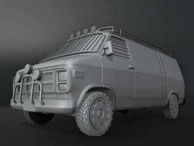 Post-Apocalyptic Survival Vehicle 3D print model