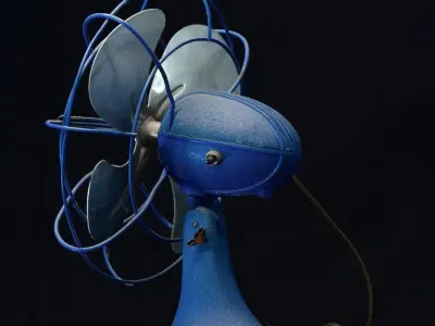 Retro Desk Fan 3D print model