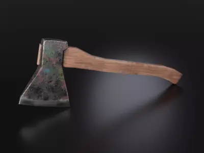 The old axe Low-poly 3D model