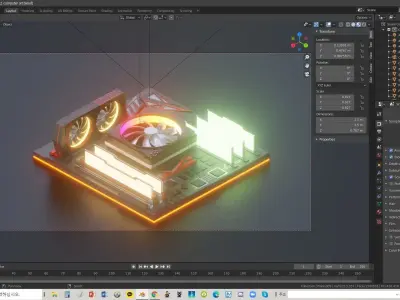 computer board 3D model