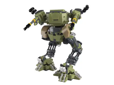 MocBricks3D - 631003 Military Mech 3D print model