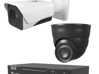 Home Security Systems Bundles Low-poly 3D model