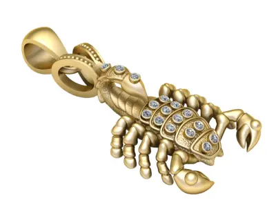 SCORPION INSECT PENDANT 3D PRINTABLE MODEL 3D print model