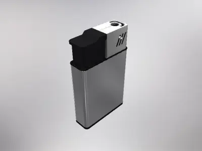 Lighter stainless steel cigarette 3D model
