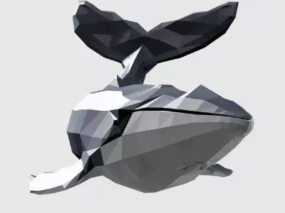 Humpback Whale Low-poly 3D model
