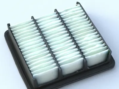 Wix Air Filter Low Poly Low-poly 3D model