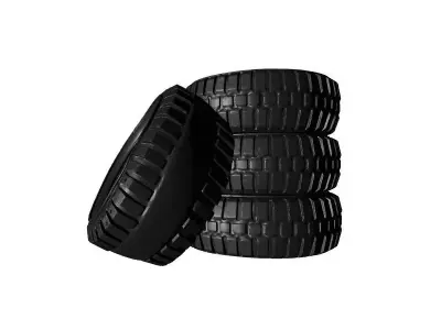 Car Tyres Workshop 3D Model 3D print model