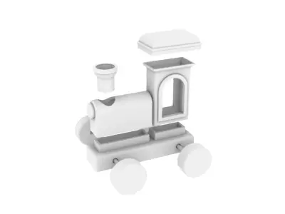 Train Toy Multipart Assembly toy Small 3-4 hour print 3D print model