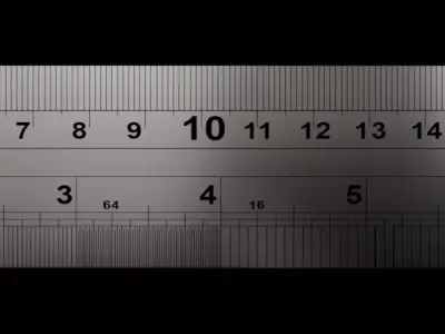 Stainless Steel Ruler 100cm 40inch Metric and Imperial Scale Low-poly 3D model