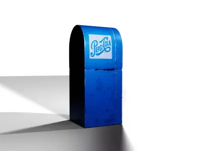 Pepsi Beverage Dispenser Low-poly 3D model