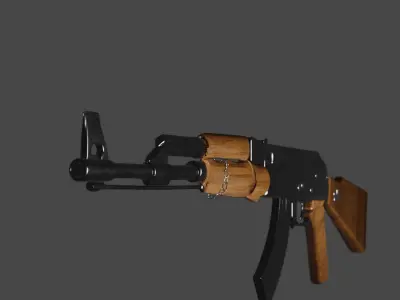 Low Poly Classic AK-47 Free low-poly 3D model
