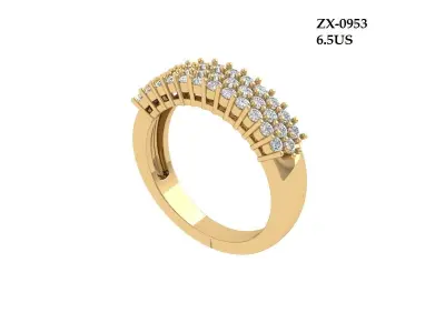 Solitaire Engagement Ring 3D print model 42