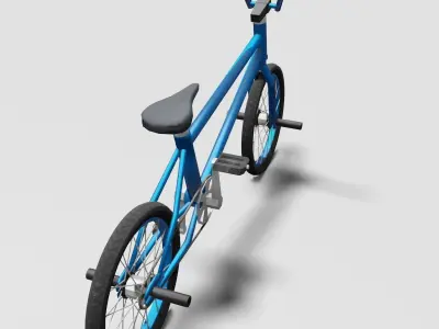BMX Bike - Blue  Low-poly 3D model