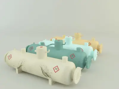 industrial gas tanks 3D model