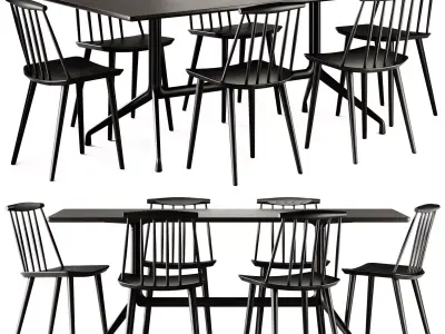 About A Table and J Series J77 Chair by Hay 3D model