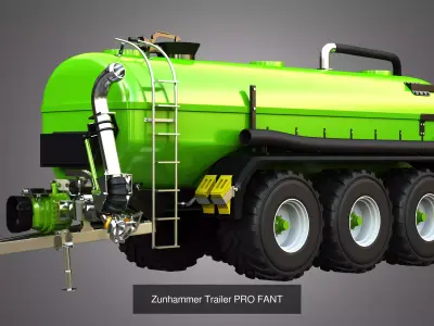 6 Trailers for Farming Tractorts 3D Model Pack