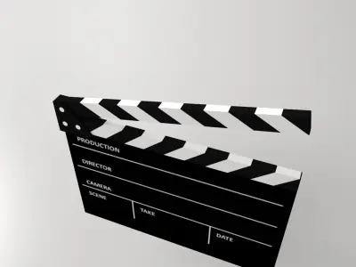 Clapperboard clapper box 3D model