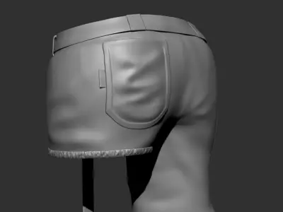 Female Combats Pants 3D model