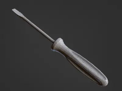 Screwdriver knife Low-poly 3D model purchase