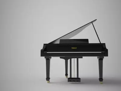 Grand V piano Roland 3D model